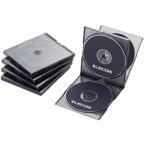 エレコム CCD-JSCNQ5CBK [BD/DVD/CDケース/4枚収納/5パック/クリアブラック]