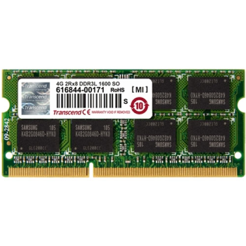 トランセンド TS512MSK64W6N [4GB DDR3L 1600 SO-DIMM 11-11-11 256Mx8 2Rx8 1.35V]