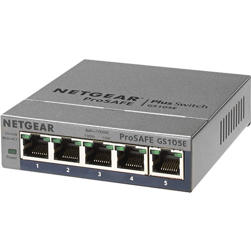 NETGEAR ProSafe Plus GS105E-200JPS [GS105E ギガビット5ポート アンマネージプラス・スイッチ]