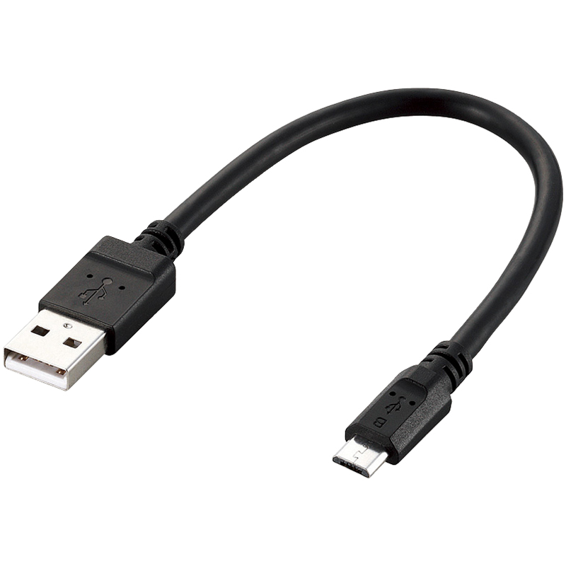 エレコム MPA-AMB2U02BK [microUSBケーブル/通信充電/0.2m/ブラック]