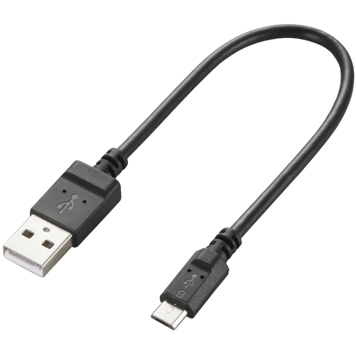 エレコム MPA-AMBX2U02BK [microUSBケーブル/スリム/通信充電/0.2m/ブラック]