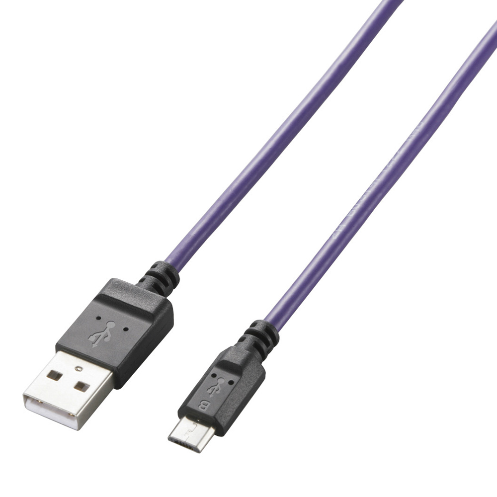 エレコム MPA-AMBCL2U12PU [microUSBケーブル/スリム/通信充電/1.2m/パープル]