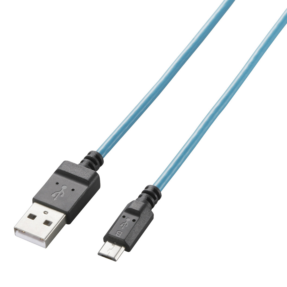 エレコム MPA-AMBCL2U12BU [microUSBケーブル/スリム/通信充電/1.2m/ブルー]