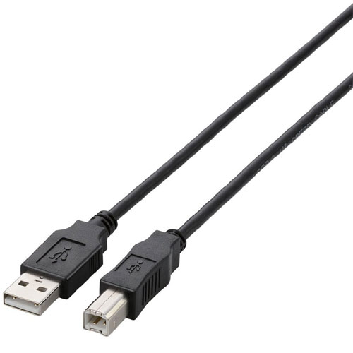 エレコム U2C-BN07BK [USB2.0ケーブル/A-B/ノーマル/0.7m/ブラック]