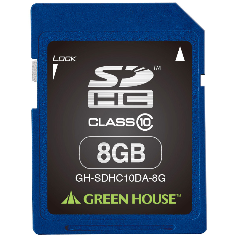 グリーンハウス GH-SDHC10DA-8G [SDHCメモリーカード 8GB クラス10 +データ復旧]
