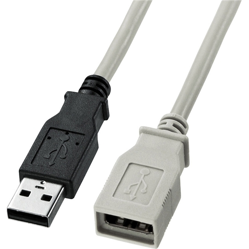 サンワサプライ KU-EN5K [USB延長ケーブル(5m・ライトグレー)]