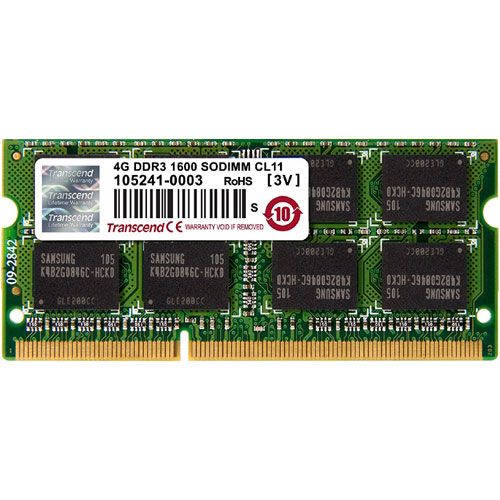 トランセンド TS512MSK64V6N [4GB DDR3 1600 SO-DIMM 11-11-11 2Rx8]