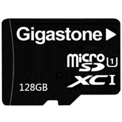Gigastone MicroSD Card GJMX/128U [MicroSDXC Memory Card Class10 UHS1 128GB]