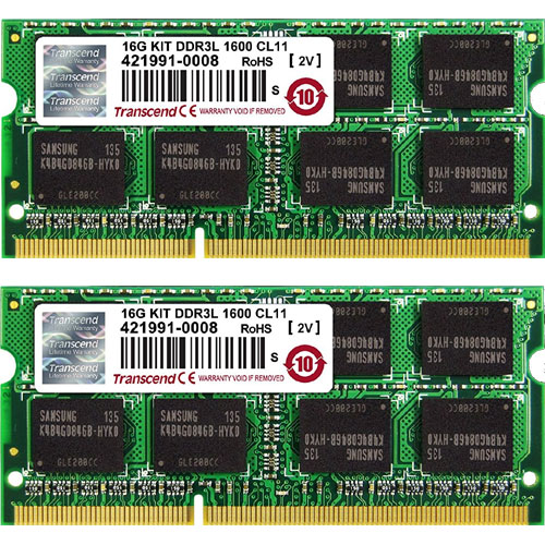 e-TREND｜トランセンド TS1600KWSH-16GK [16GB KIT DDR3L 1600 DIMM 