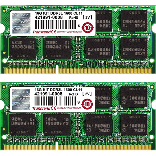 Transcend 16Gset DDR3 1600 CL11 （8GBx2）