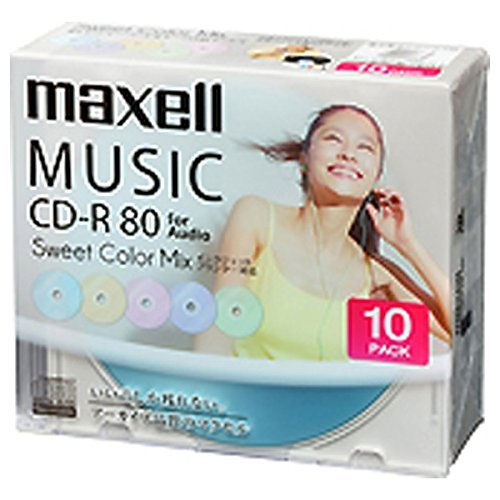 日立マクセル Sweet Color Mix CDRA80PSM.10S [音楽用CD-R 80分 10枚P]