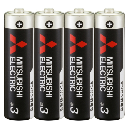三菱電機 マンガン乾電池（黒） R6PUD/4S [マンガン乾電池 単3 4個入]