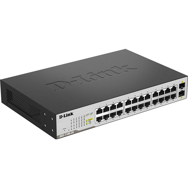 D-Link DGS-1100 DGS-1100-26 [24ポート 1000T SFPx2 省電力 EasyスマートL2スイッチ]