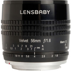 Lensbaby Velvet 56 Nikon F [レンズベビー ベルベット56 ブラック ニコンFマウント]