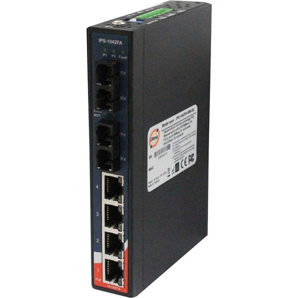 e-TREND｜ORing IPS IPS-1042FA-MM-SC [メディアコンバータ付PoE