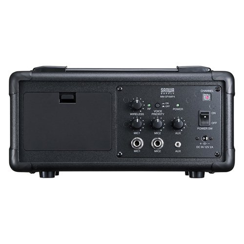 白 フリル付 サンワサプライ ワイヤレスマイク付き拡声器スピーカー MM