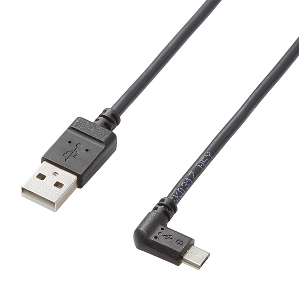 エレコム TB-AMBXL2U12BK [microUSBケーブル/L字/2A/A-microB/USB/1.2m]