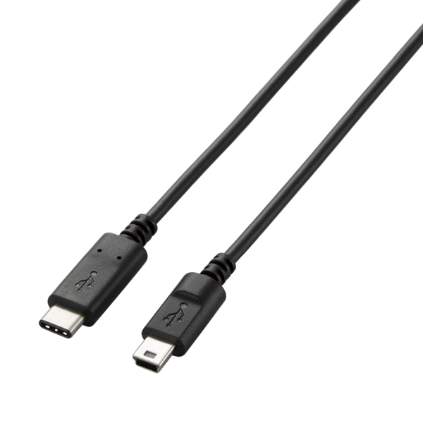 エレコム U2C-CM10NBK [USB2.0ケーブル/C-miniB/3A/1m/ブラック]