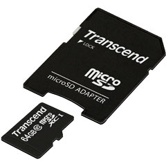 トランセンド TS64GUSDXC10 [64GB microSDXCカード Class 10 (Premium)  with adapter]