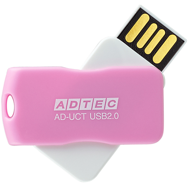 アドテック AD-UCTP8G-U2 [USB2.0 回転式フラッシュメモリ 8GB AD-UCT ピンク]
