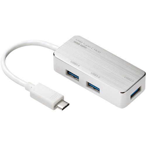 サンワサプライ USB-3TCH2S [USB Type-Cハブ(USB3.0・3ポート・シルバー)]