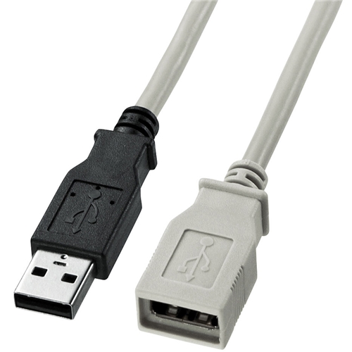 サンワサプライ KU-EN3K [USB延長ケーブル(3m・ライトグレー)]