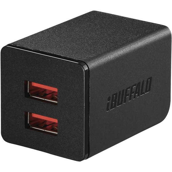 バッファロー（サプライ） iBUFFALO BSMPA2402P2BK [2.4A USB充電器 2ポート ブラック]