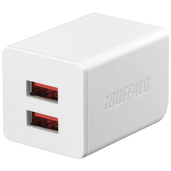 バッファロー（サプライ） iBUFFALO BSMPA2402P2WH [2.4A USB充電器 2ポート ホワイト]