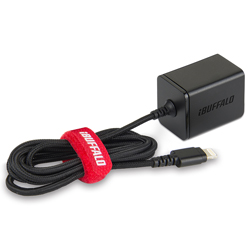 バッファロー（サプライ） iBUFFALO BSMPA2403LC1BK [2.4A USB充電器 Lightning一体 1.5m ブラック]