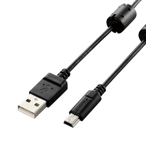 エレコム DGW-MF15BK [デジカメ用USBケーブル/miniB/1.5m/ブラック]