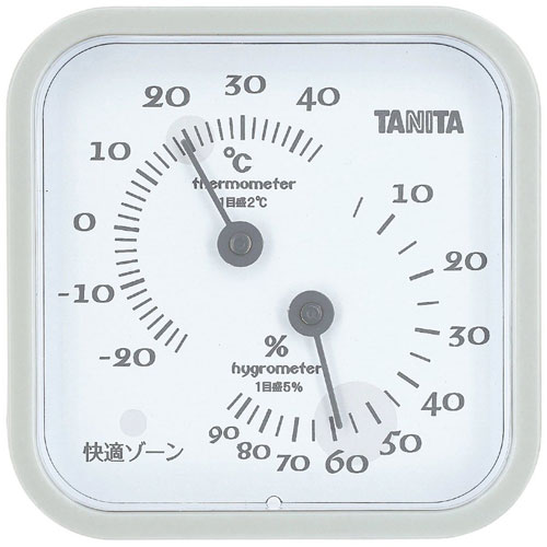 タニタ TT-557-GY [温湿度計 グレー]