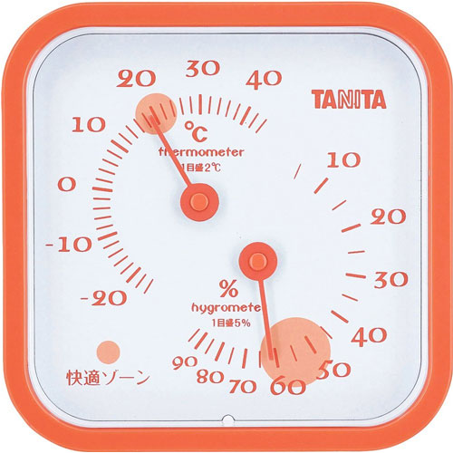 タニタ TT-557-OR [温湿度計 オレンジ]