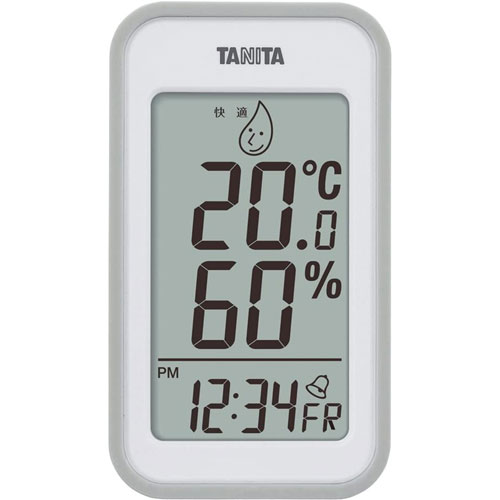 タニタ TT-559-GY [デジタル温湿度計 グレー]
