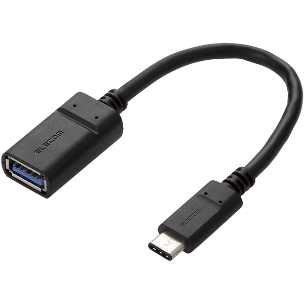 エレコム USB3-AFCM01NBK [USB3.1ケーブル/Gen1/C-Aメス/0.15m/ブラック]