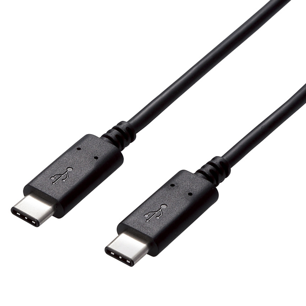 エレコム U2C-CC5P10NBK [USB2.0ケーブル/C-C/PD/5A/1m/ブラック]