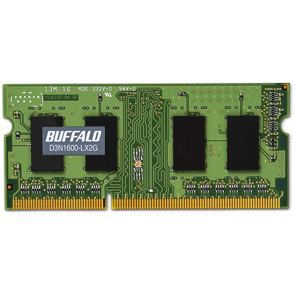 バッファロー D3N1600-LX2G [PC3L-12800 204Pin DDR3 S.O.DIMM 2GB]