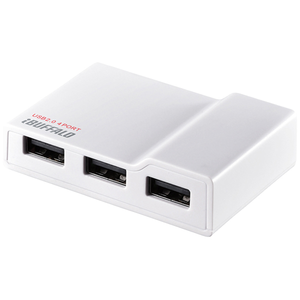 iBUFFALO BSH4A11WH [USB2.0 TV/PC対応セルフパワー4ポートハブ ホワイト]