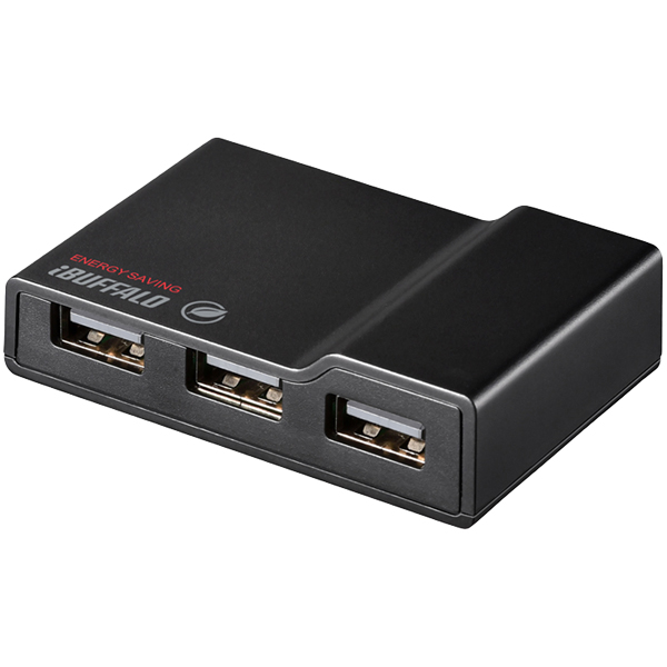 バッファロー（サプライ） iBUFFALO BSH4AE12BK [USB2.0 節電機能付セルフパワー4ポートハブ ブラック]