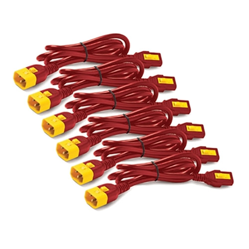 APC PDU アクセサリ AP8704S-WWX340 [Power Cord Kit (6 ea) C13-C14 1.2m Red]