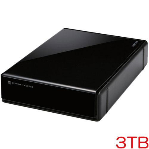 エレコム ELD-EEN030UBK [USB3.0外付HDD/HW暗号化/PW保護/3TB]
