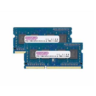 センチュリーマイクロ CK2GX2-SOD3LU1600H [4GB kit (2GBx2) DDR3L-1600 (PC3L-12800) Unbuffered SO-DIMM Single RANK 256Mx8]