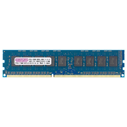 センチュリーマイクロ CK8GX2-D3UE1600 [16GB kit (8GBx2) DDR3-1600 (PC3-12800) ECC Unbuffered DIMM 240pin Dual RANK 512Mx8]