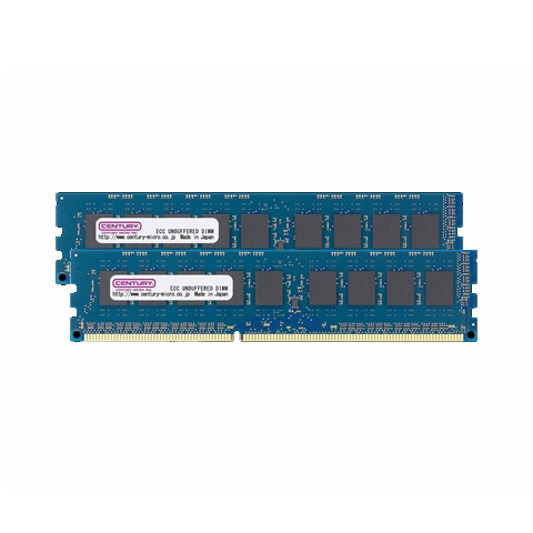 センチュリーマイクロ CK4GX2-D3UE1600H [8GB kit (4GBx2) DDR3-1600 (PC3-12800) ECC Unbuffered DIMM Single RANK 512Mx8]