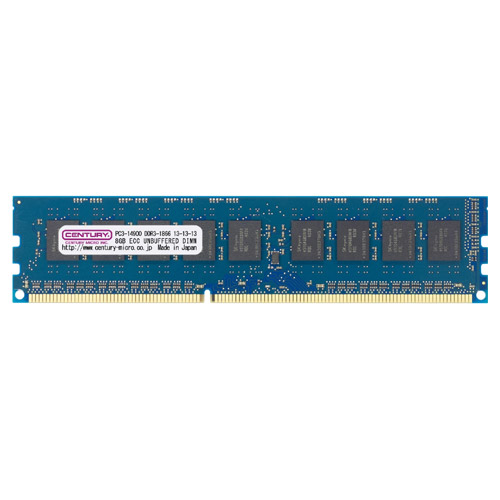 センチュリーマイクロ CD8G-D3UE1866 [8GB DDR3-1866 (PC3-14900) ECC Unbuffered DIMM 240pin Dual RANK 512Mx8]