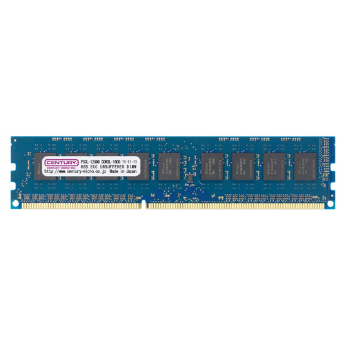 センチュリーマイクロ CD4G-D3UE1600 [4GB DDR3-1600 (PC3-12800) ECC Unbuffered DIMM 240pin Dual RANK 256Mx8]