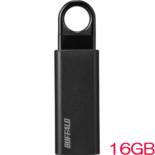 RUF3-KS16GA-BK [ノックスライド USB3.1(Gen1)メモリー 16GB ブラック]