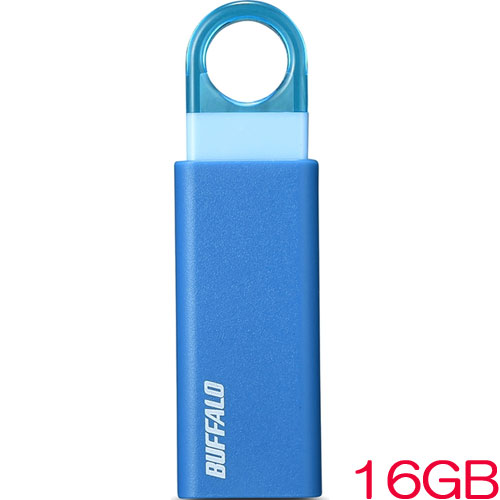 バッファロー RUF3-KS16GA-BL [ノックスライド USB3.1(Gen1)メモリー 16GB ブルー]