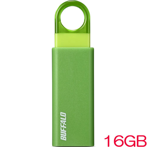 バッファロー RUF3-KS16GA-GR [ノックスライド USB3.1(Gen1)メモリー 16GB グリーン]