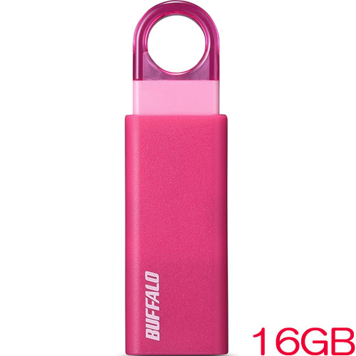 バッファロー RUF3-KS16GA-PK [ノックスライド USB3.1(Gen1)メモリー 16GB ピンク]