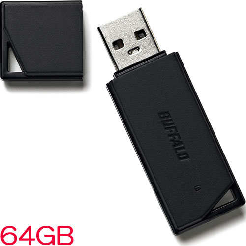 RUF2-KR64GA-BK [USB2.0 どっちもUSBメモリー 64GB ブラック]